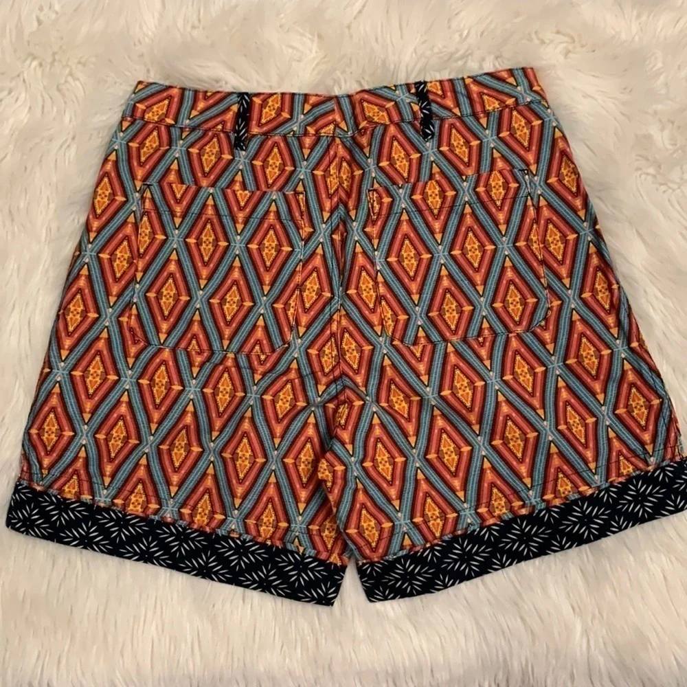 Sundance Kalini linen blend print shorts XS New, no tag